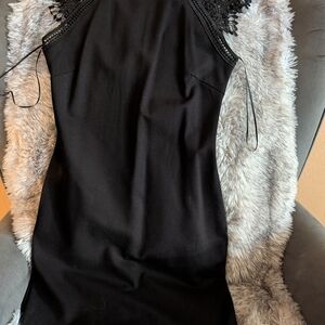 Chic Black Lace Mini Dress